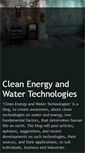 Mobile Screenshot of clean-energy-water-tech.com
